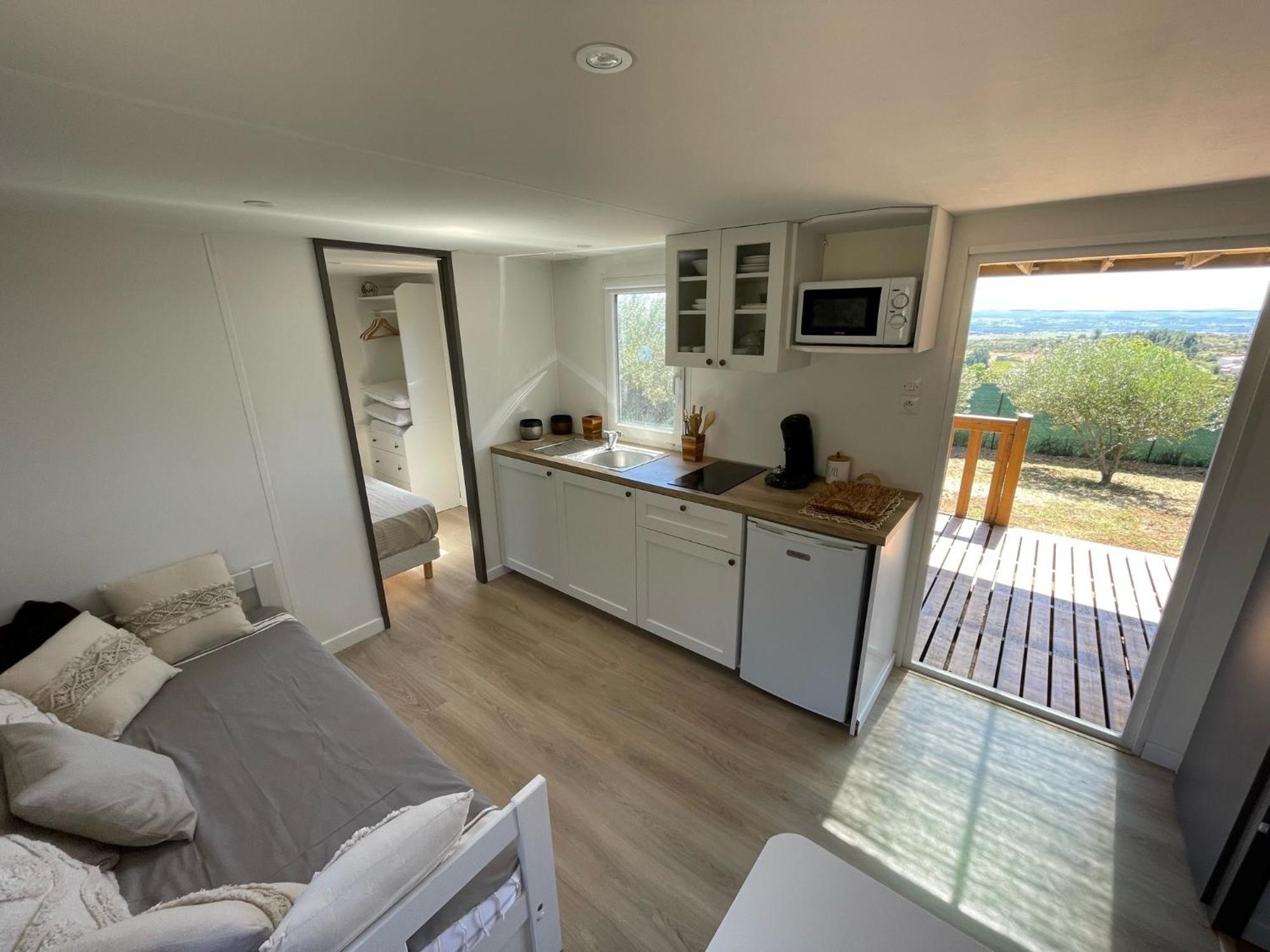 Mobil-Home En Pleine Nature A 3 Mins Du Lac Du Salagou Avec Vue Panoramique Lacoste  외부 사진