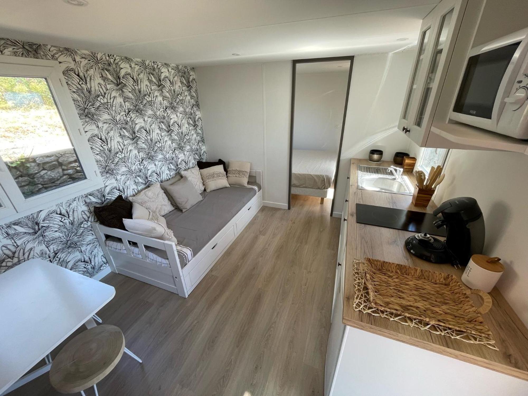 Mobil-Home En Pleine Nature A 3 Mins Du Lac Du Salagou Avec Vue Panoramique Lacoste  외부 사진