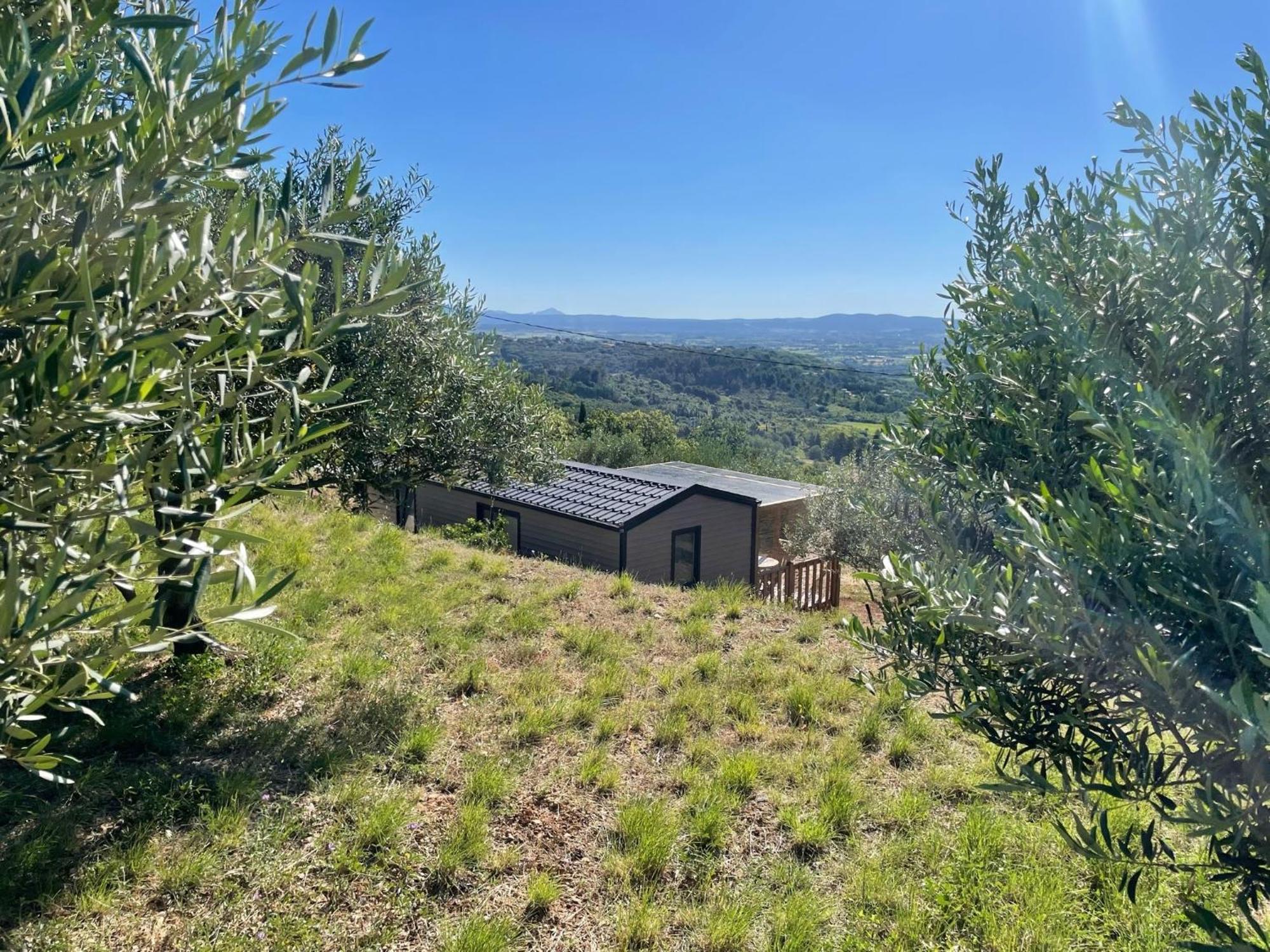 Mobil-Home En Pleine Nature A 3 Mins Du Lac Du Salagou Avec Vue Panoramique Lacoste  외부 사진